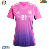 Tyskland Ilkay Gundogan #21 Bortedrakt Dame EM 2024 Kortermet